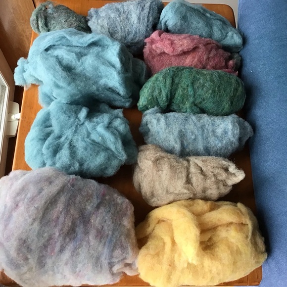 Felting wool lot bundle.  Carded wool from Briggs and Little. - Picture 2 of 3